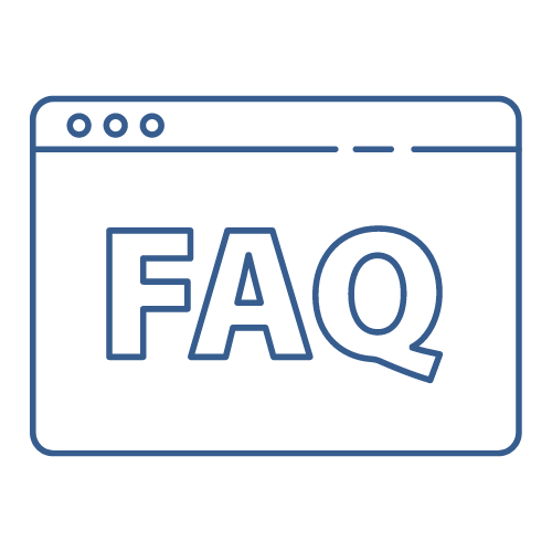 A FAQ sign image in blue color